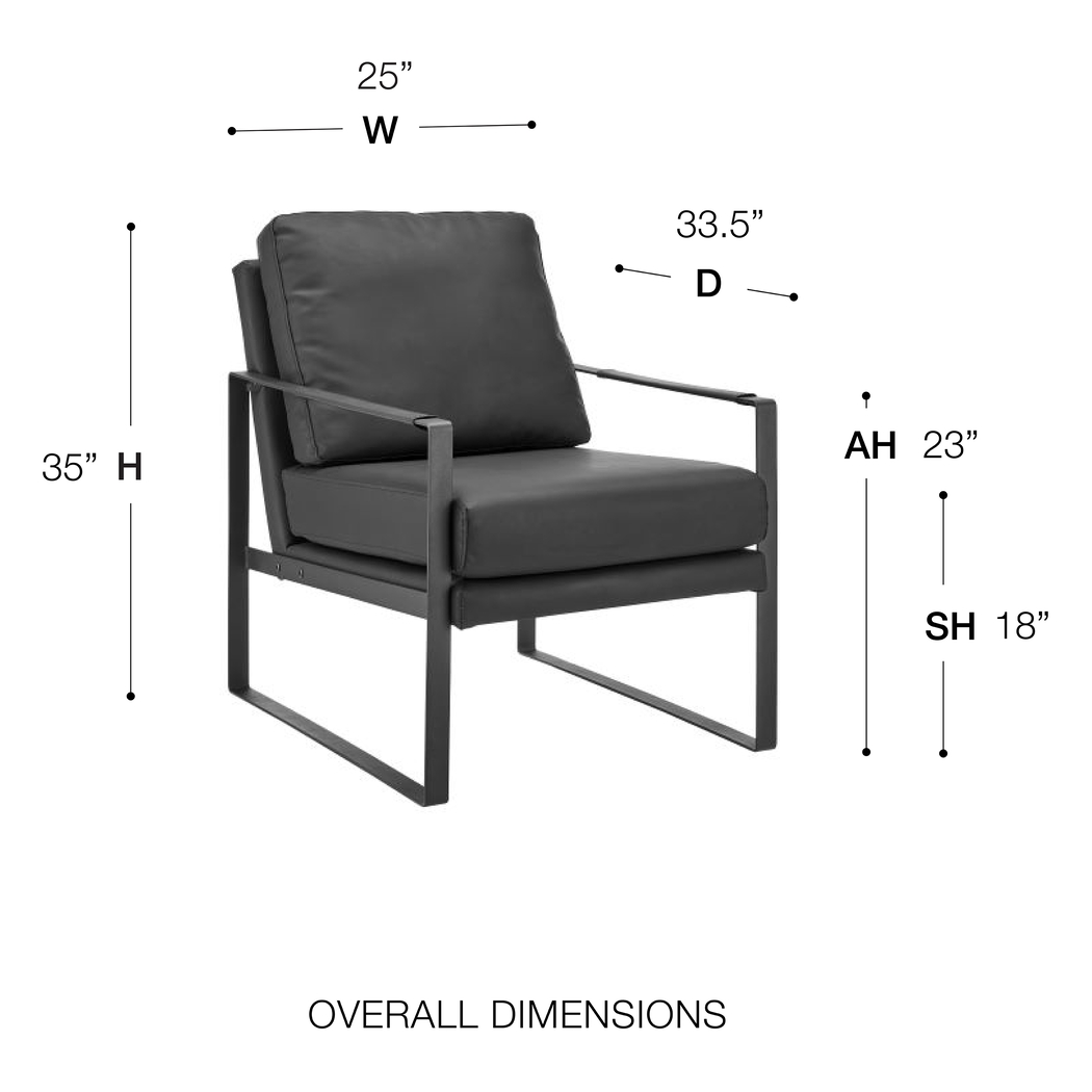 Apricoy Black Accent Chair - Thumbnail - Image 2