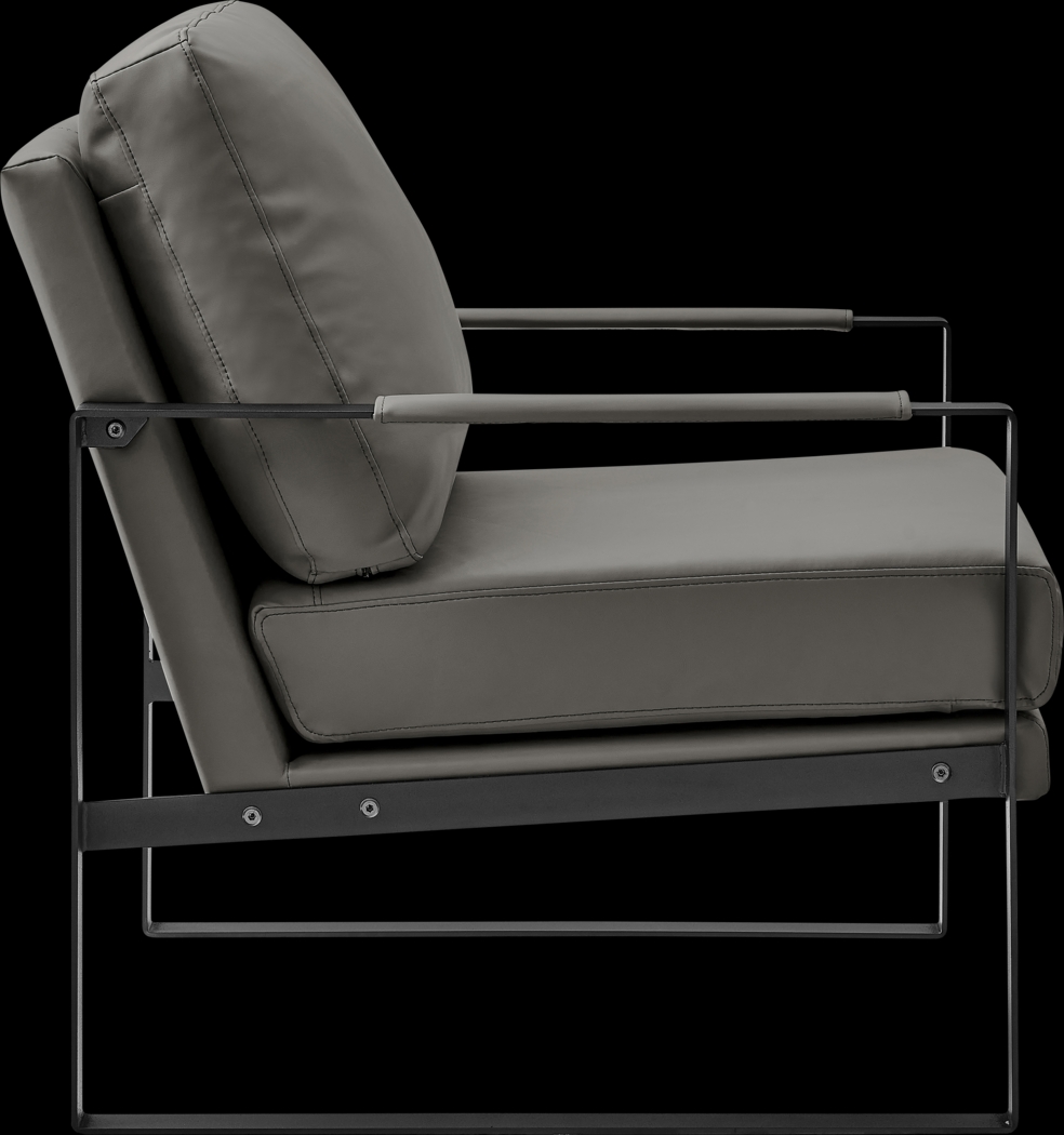 Apricoy Dark Gray Accent Chair - Thumbnail - Image 3