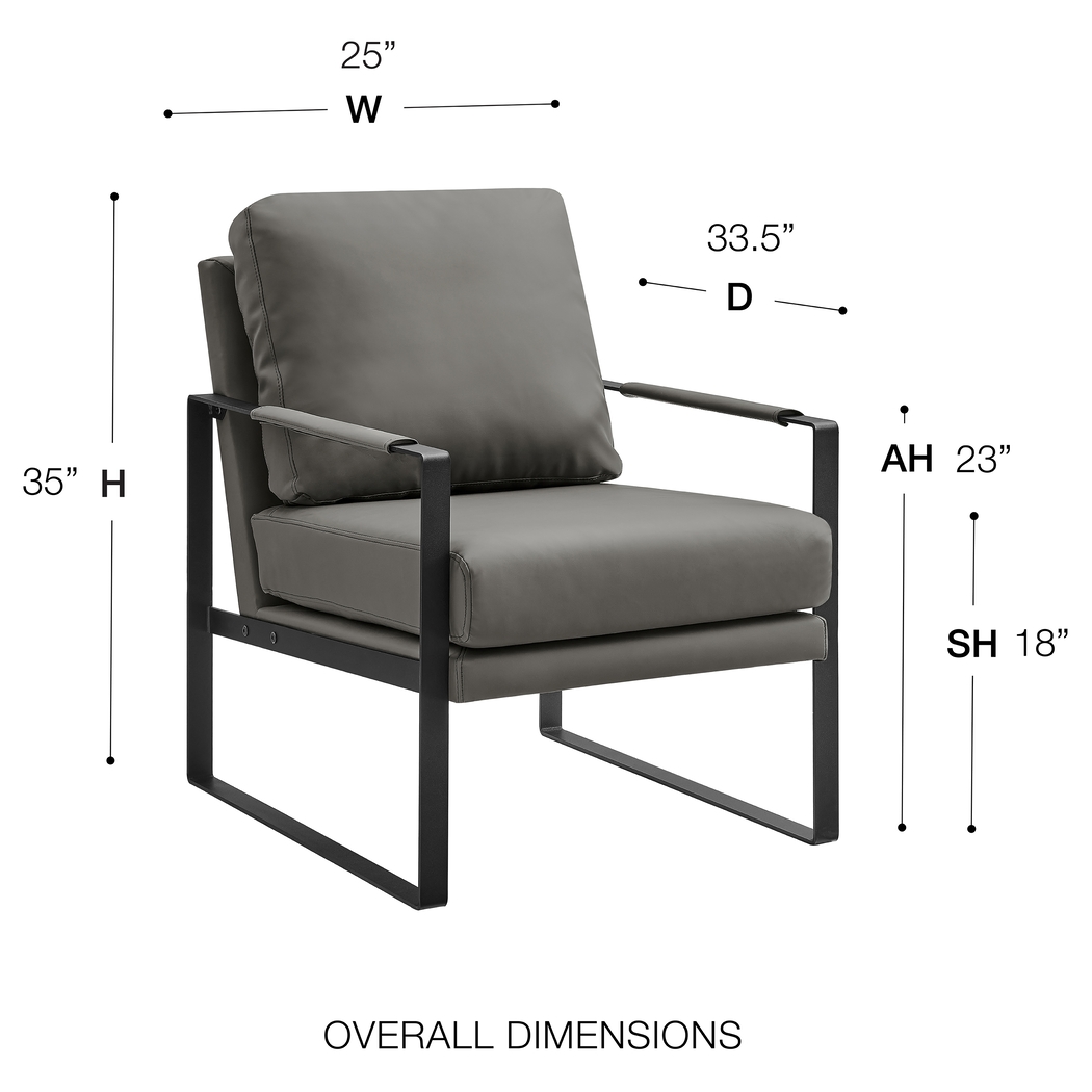 Apricoy Dark Gray Accent Chair - Thumbnail - Image 9
