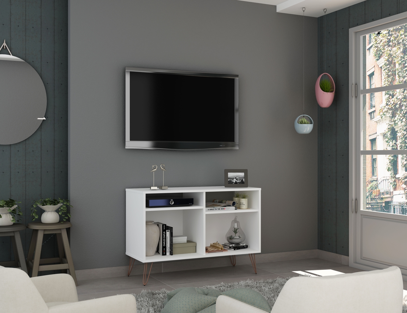 Aptos Lane White 39 in. Console - Thumbnail - Image 8