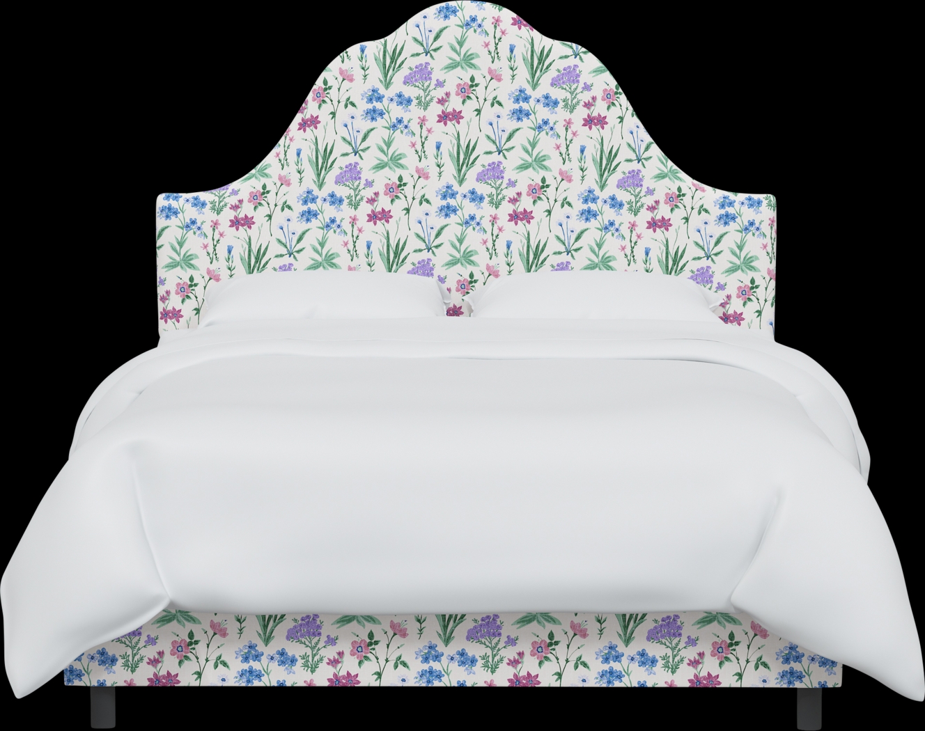 Aquaflor Blue King Upholstered Bed - Thumbnail - Image 2