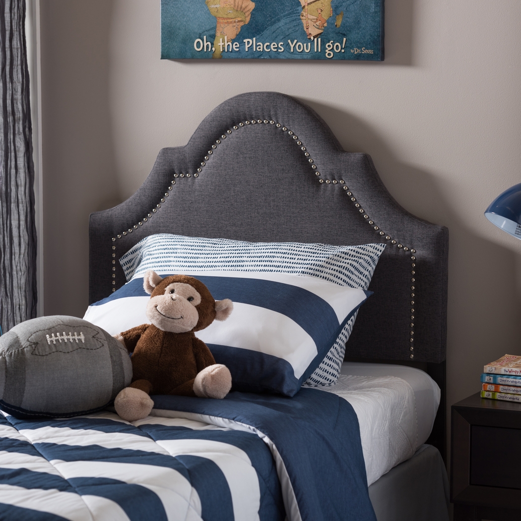 Aqualineay Dark Gray Twin Headboard - Thumbnail - Image 2