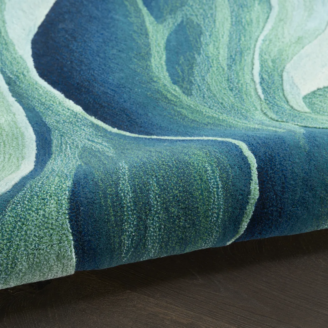 Aqualora Green 3'9 x 5'9 Rug - Thumbnail - Image 3