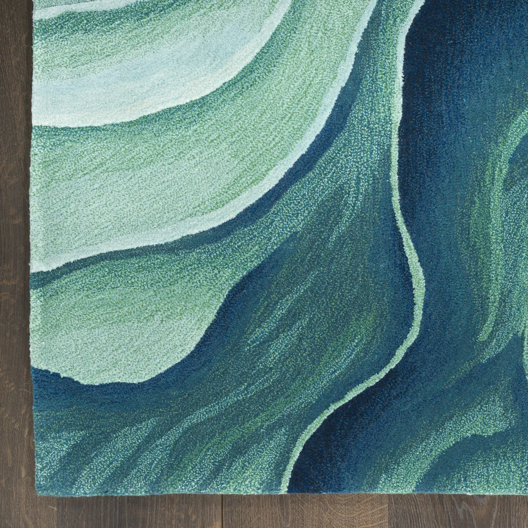 Aqualora Green 7'9 x 9'9 Rug - Thumbnail - Image 5