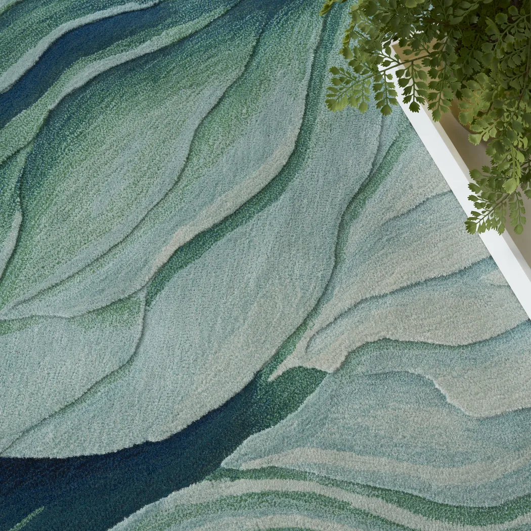 Aqualora Green 7'9 x 9'9 Rug - Thumbnail - Image 6