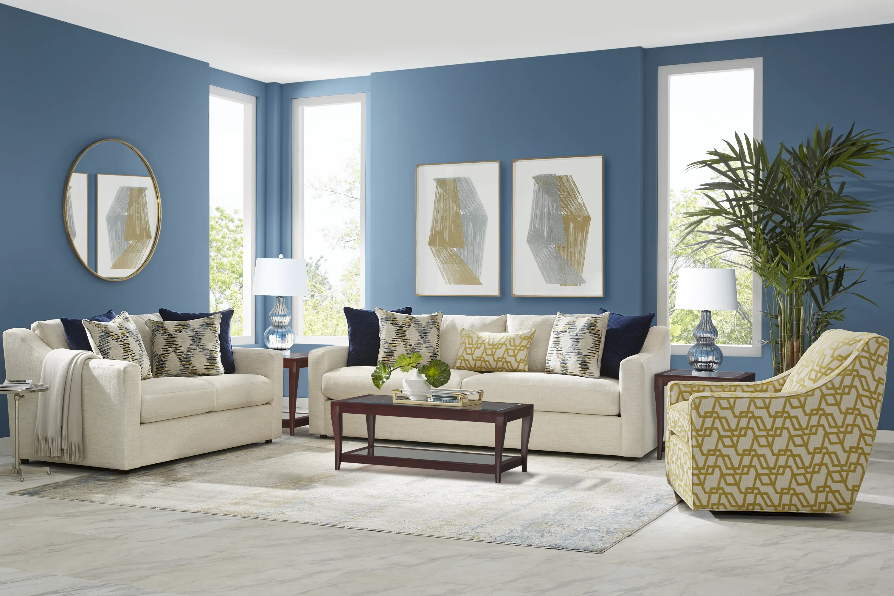 Arabela Ivory 5 Pc Living Room - Thumbnail - Image 1