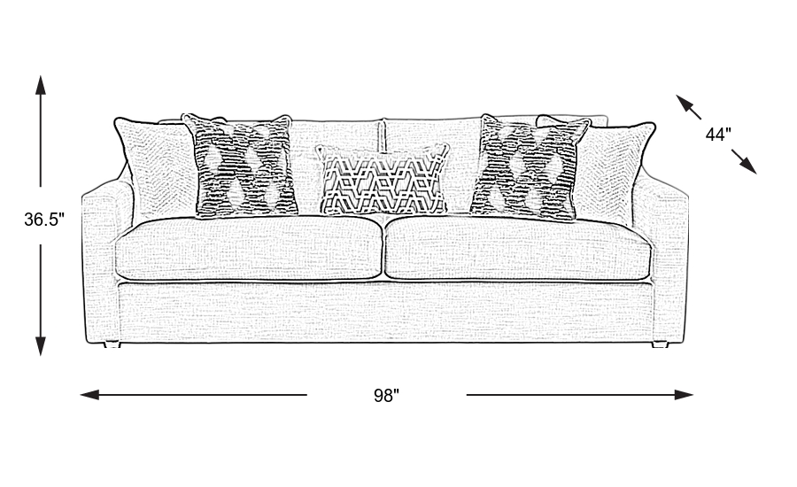 Dimension Image. Please refer to the Dimension Tab on this page for dimension details.