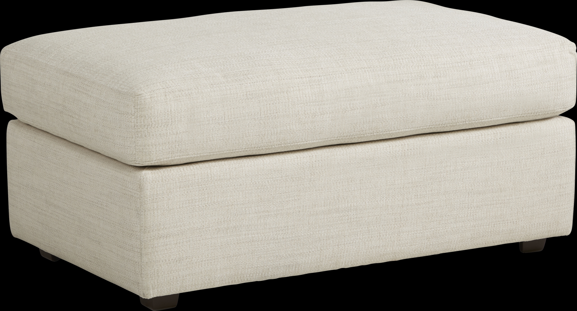 Arabela Ivory Ottoman - Thumbnail - Image 1