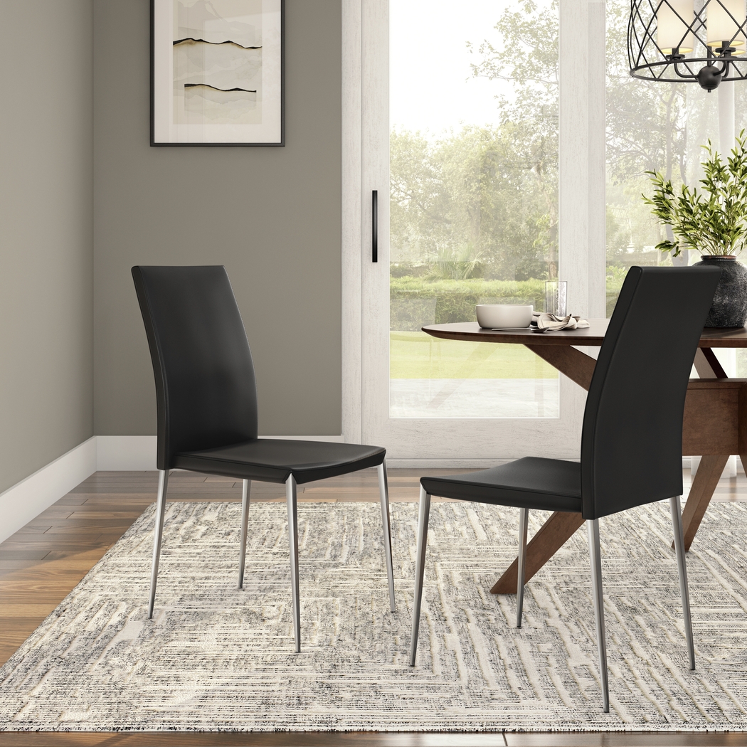 Aracobra Black Dining Chair, Set of 2 - Thumbnail - Image 2