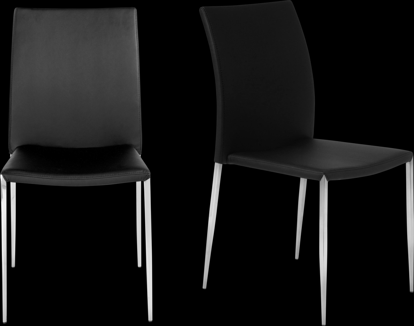 Aracobra Black Dining Chair, Set of 2 - Thumbnail - Image 1