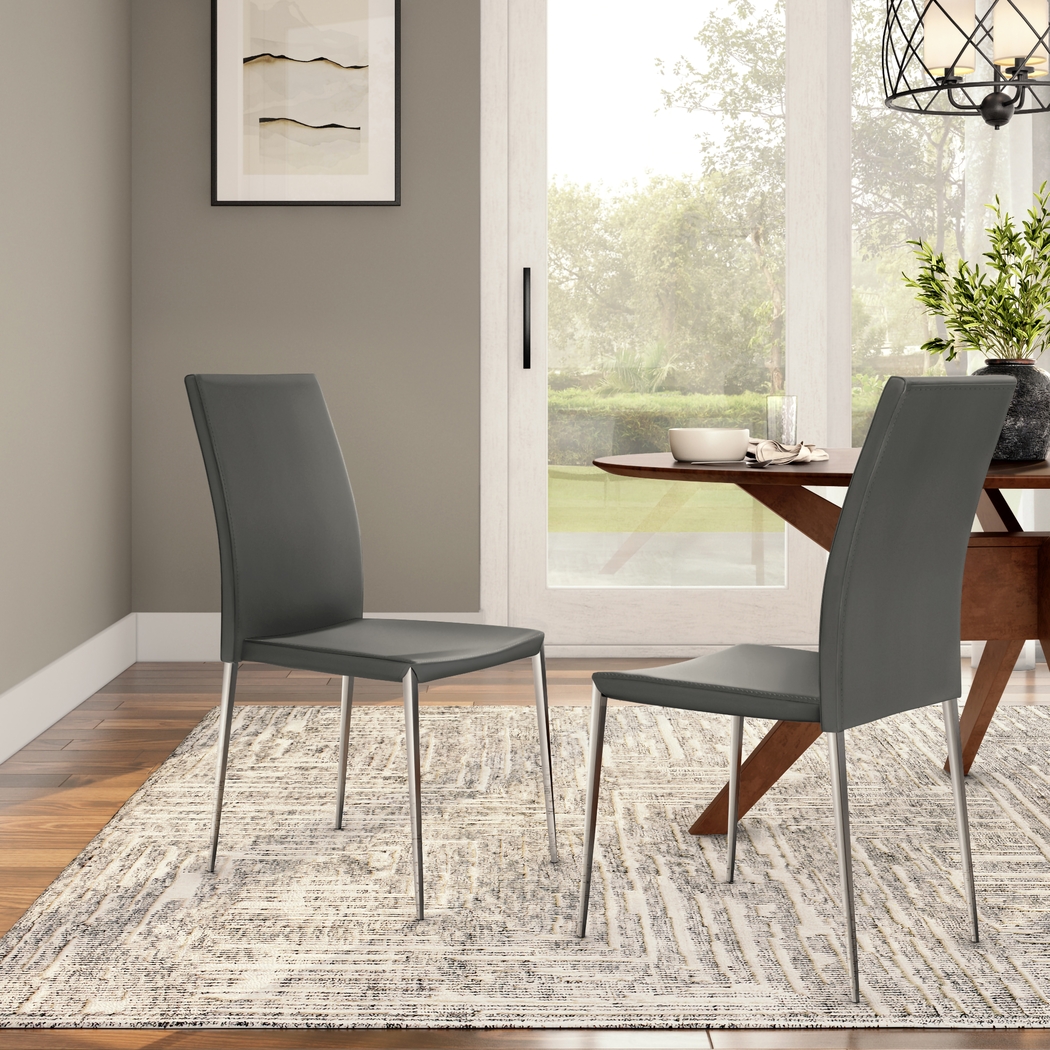 Aracobra Gray Dining Chair, Set of 2 - Thumbnail - Image 2