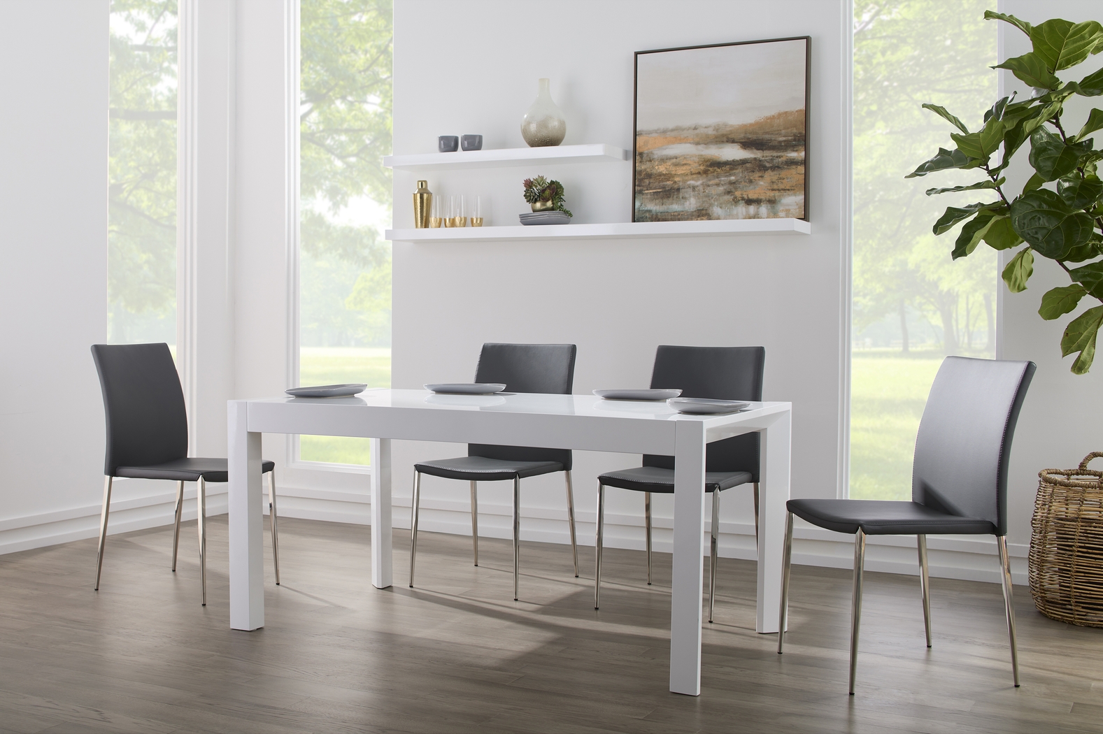 Aracobra Gray Dining Chair, Set of 2 - Thumbnail - Image 3