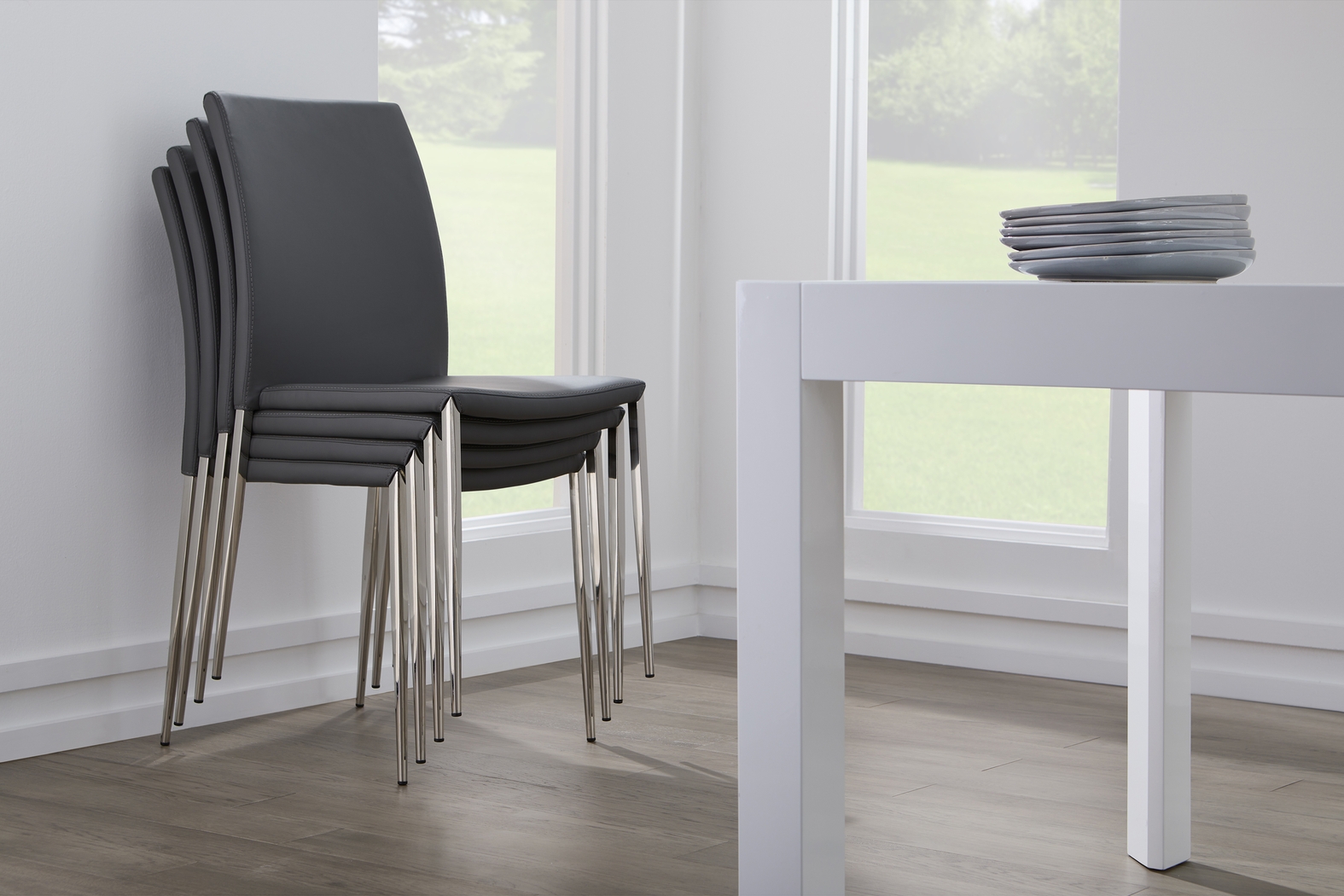 Aracobra Gray Dining Chair, Set of 2 - Thumbnail - Image 5