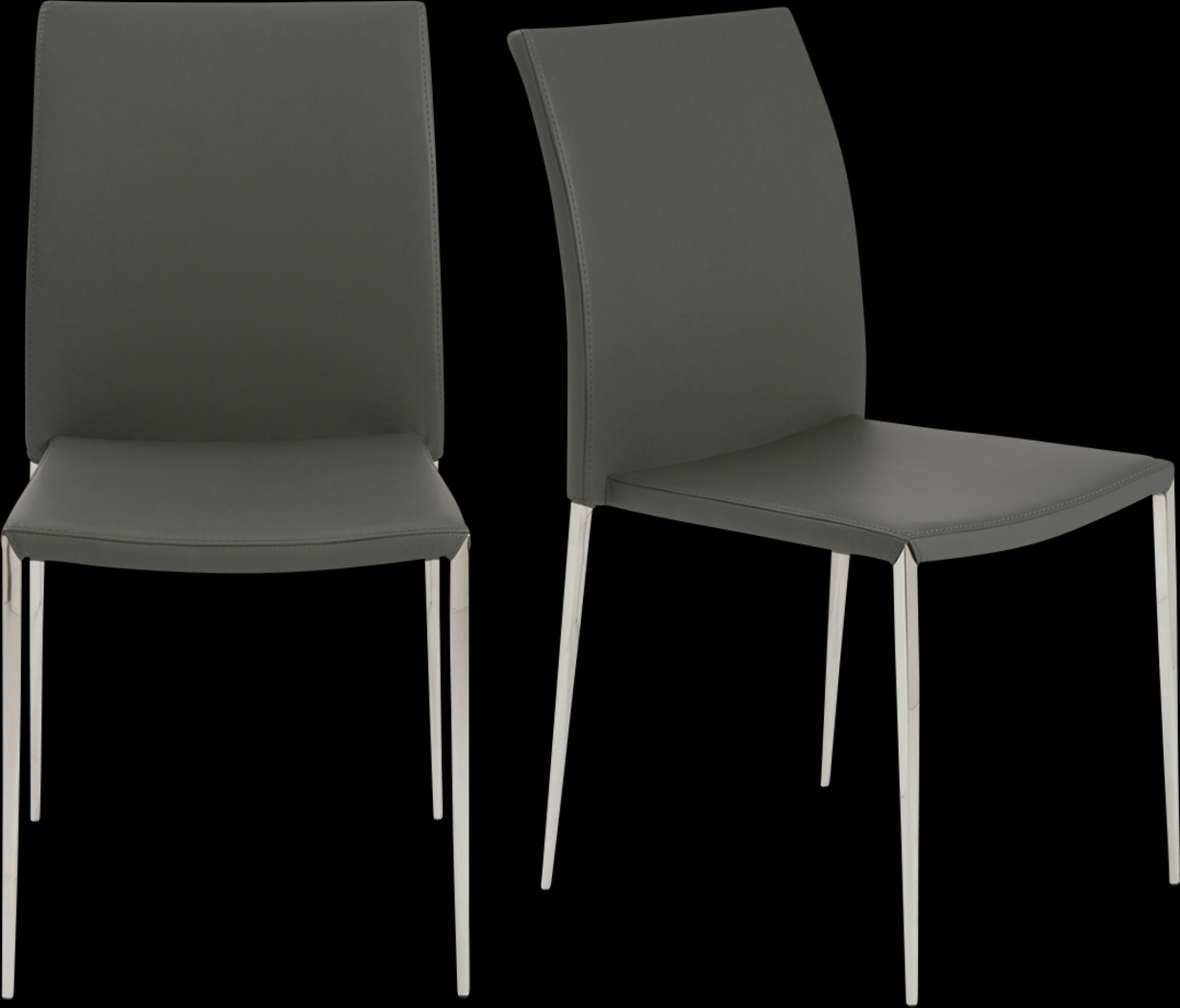 Aracobra Gray Dining Chair, Set of 2 - Thumbnail - Image 1