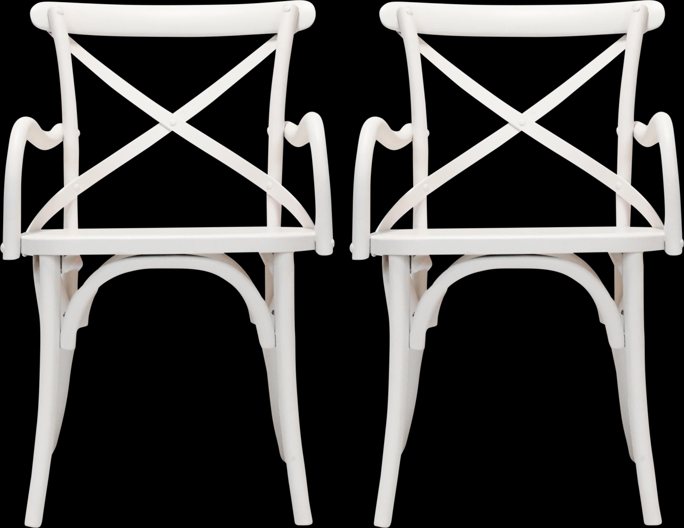 Araeno White Dining Chair, Set of 2 - Thumbnail - Image 1