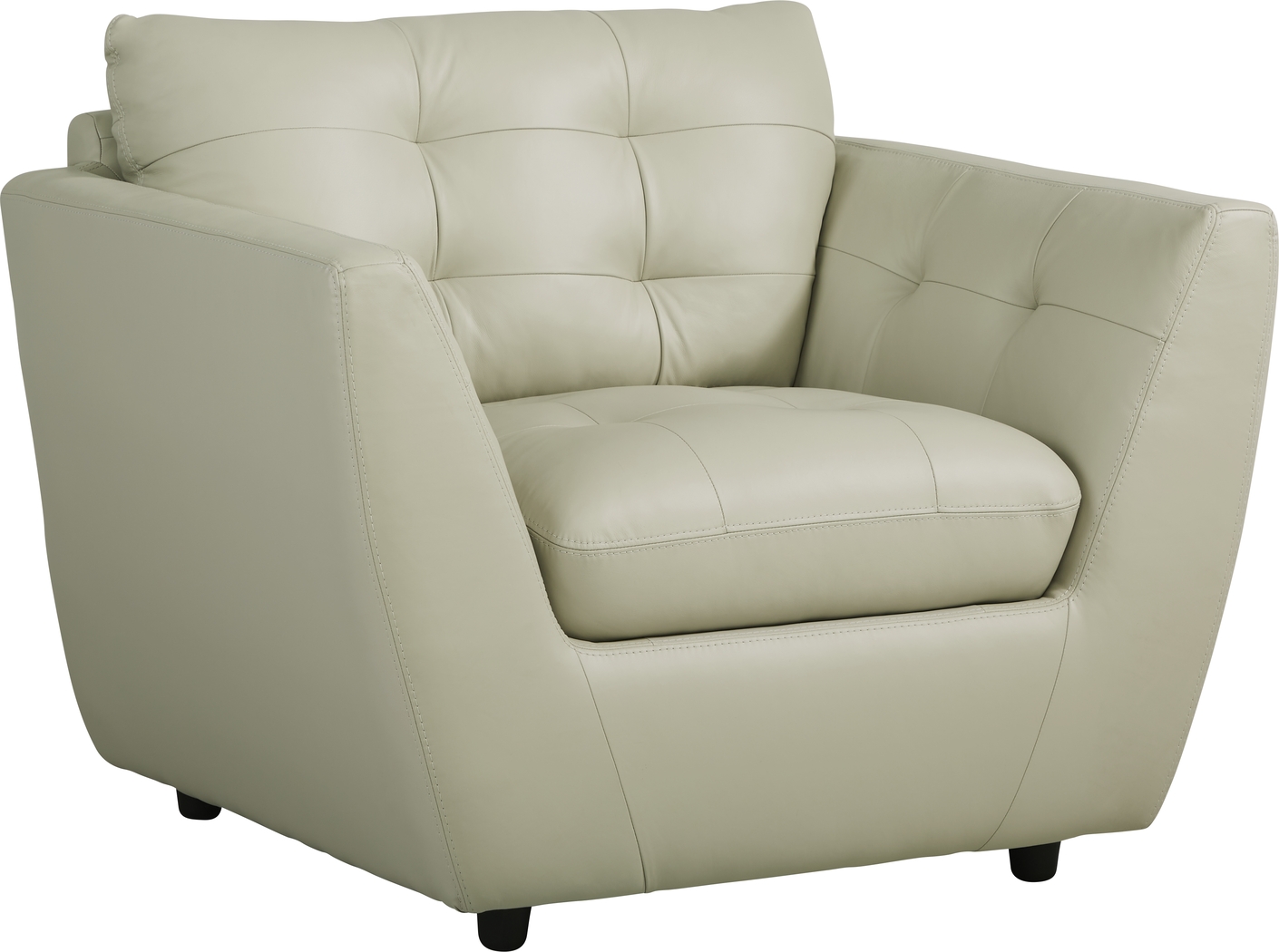 Aragon Platinum Leather Chair - Thumbnail - Image 2
