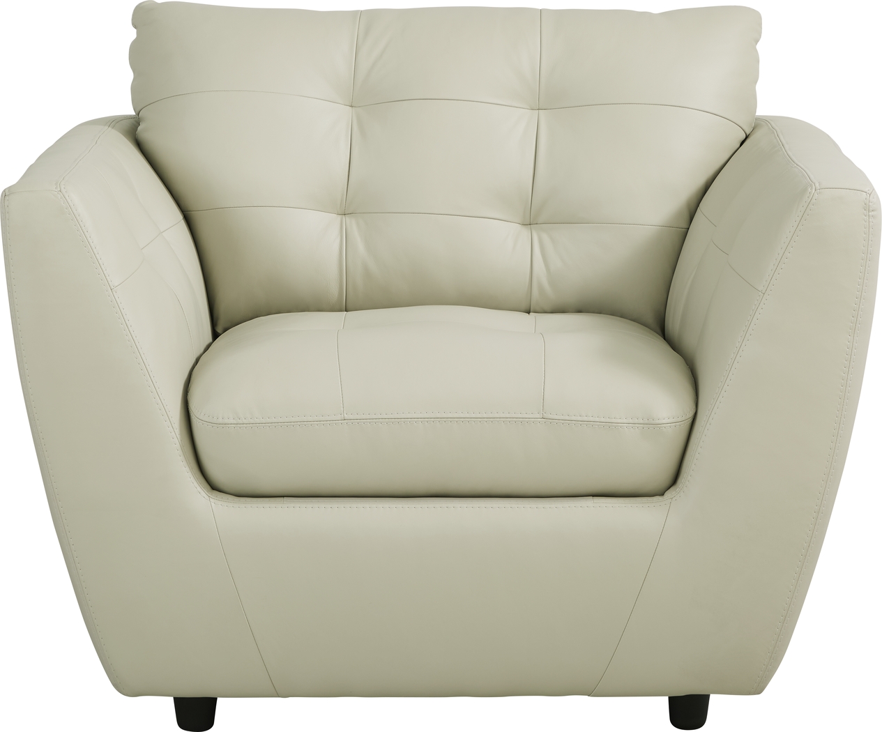 Aragon Platinum Leather Chair - Thumbnail - Image 1