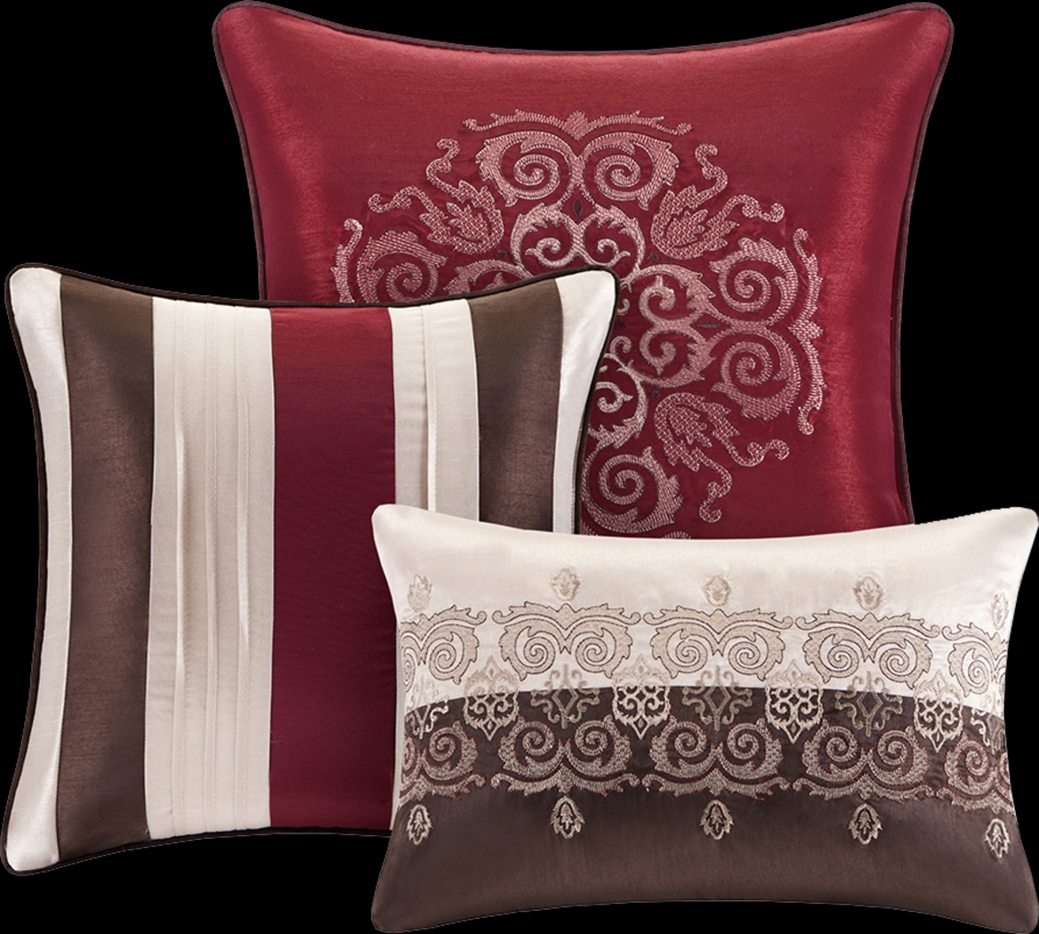 Aragonne Red 7 Pc California King Comforter Set - Thumbnail - Image 3