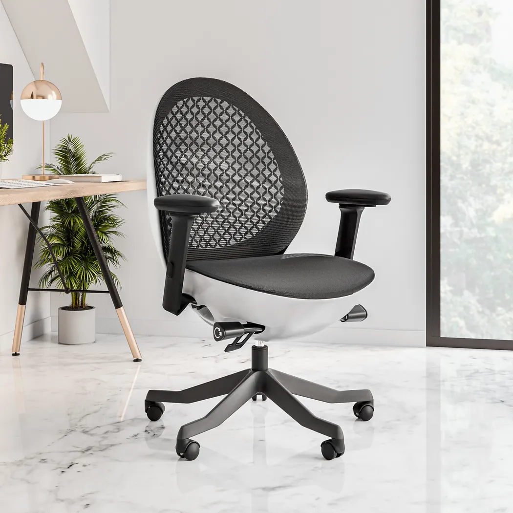 Arakhe White Office Chair - Thumbnail - Image 2