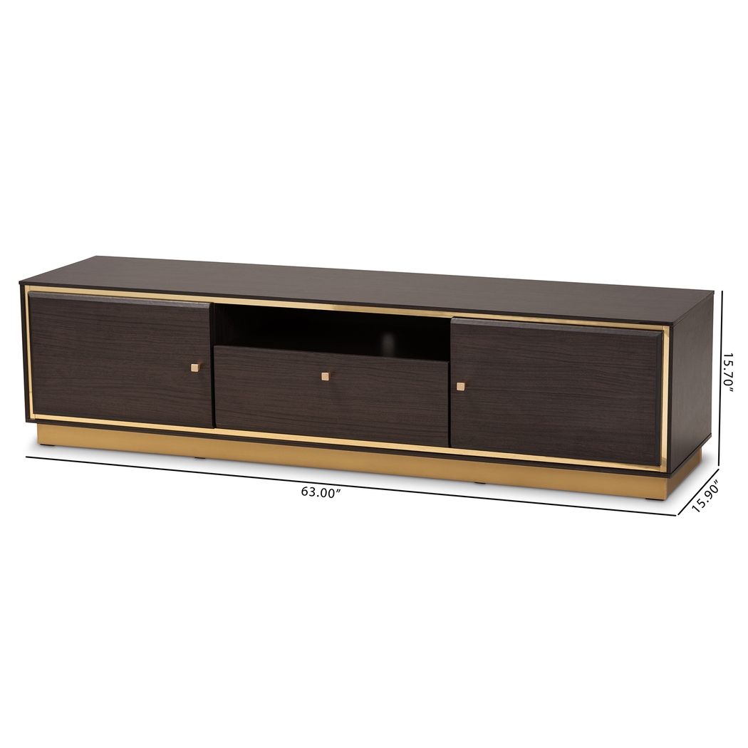 Aralena Dark Brown 63 in. Console - Thumbnail - Image 8