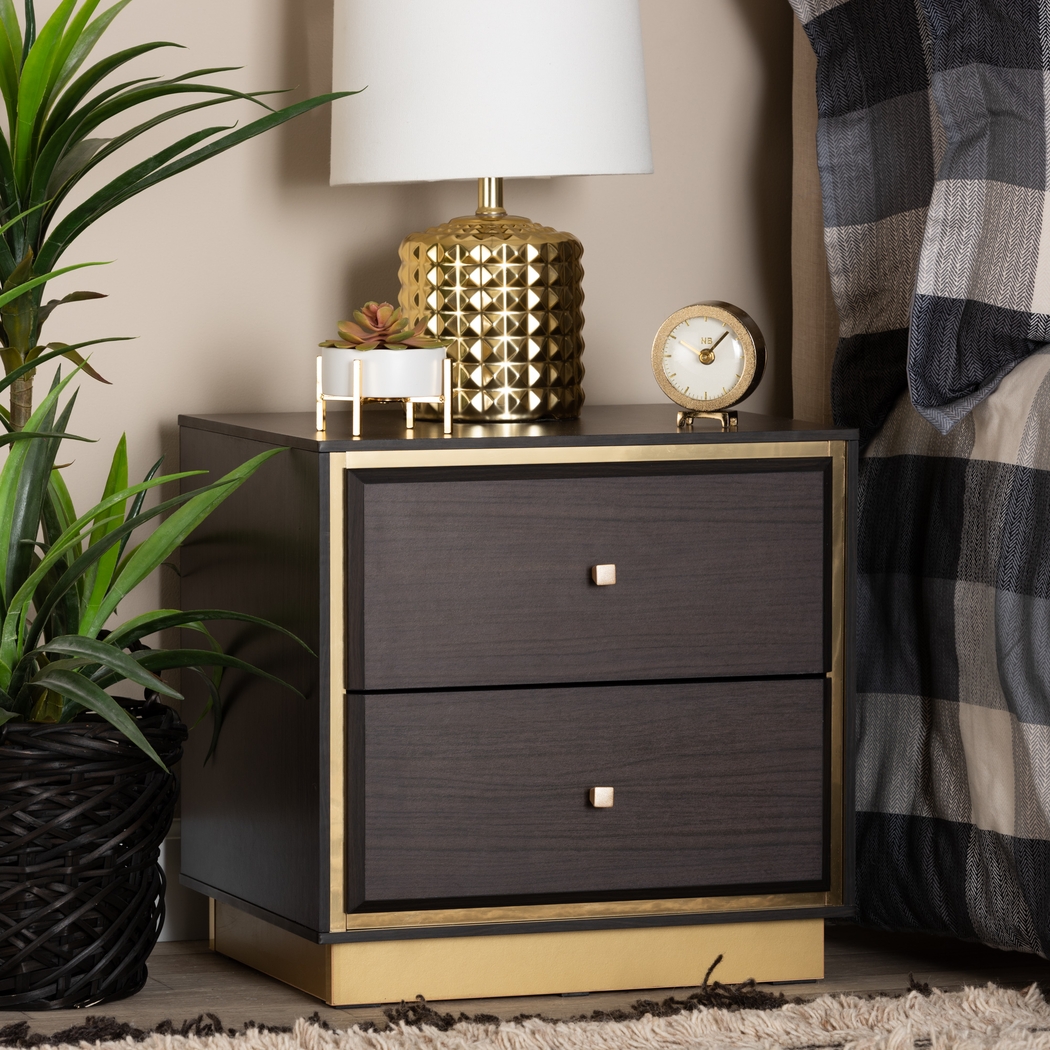 Aralena Dark Brown Nightstand - Thumbnail - Image 2