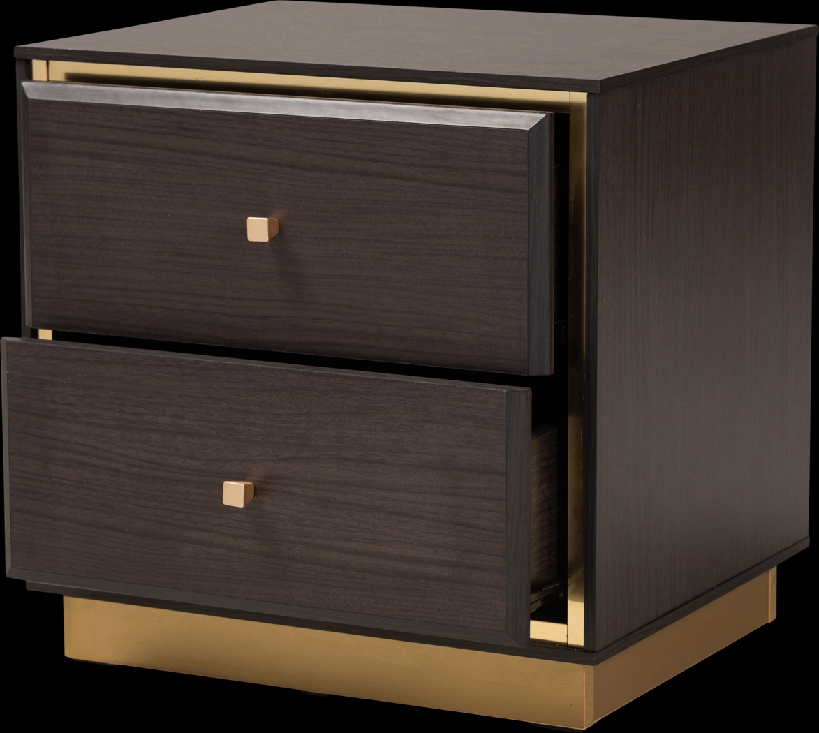Aralena Dark Brown Nightstand - Thumbnail - Image 3