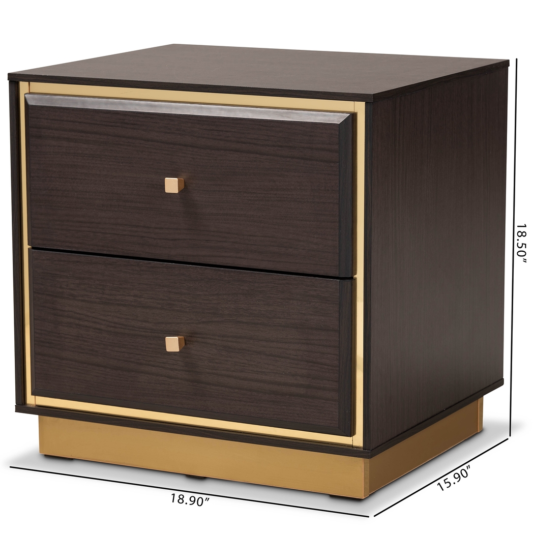 Aralena Dark Brown Nightstand - Thumbnail - Image 10