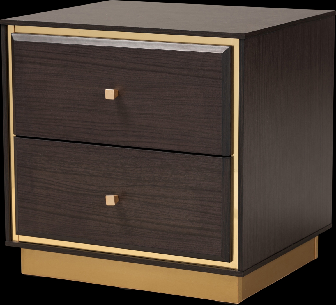 Aralena Dark Brown Nightstand - Thumbnail - Image 1