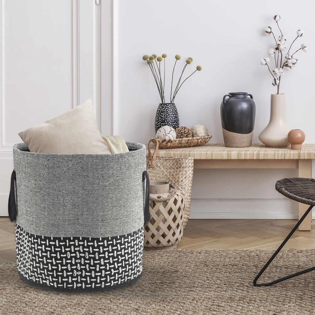 Aralet Gray/White Basket - Thumbnail - Image 3