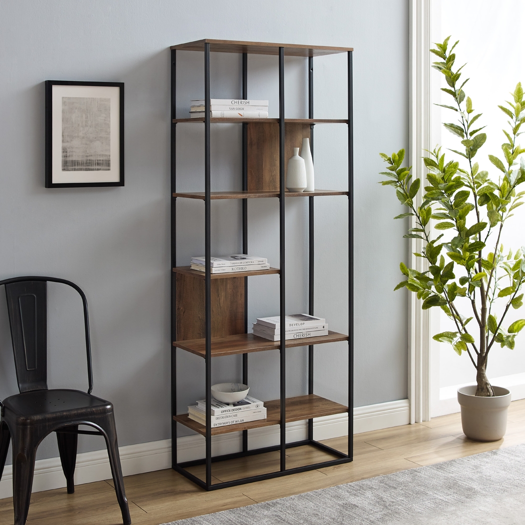 Aralia Brown Bookcase - Thumbnail - Image 5