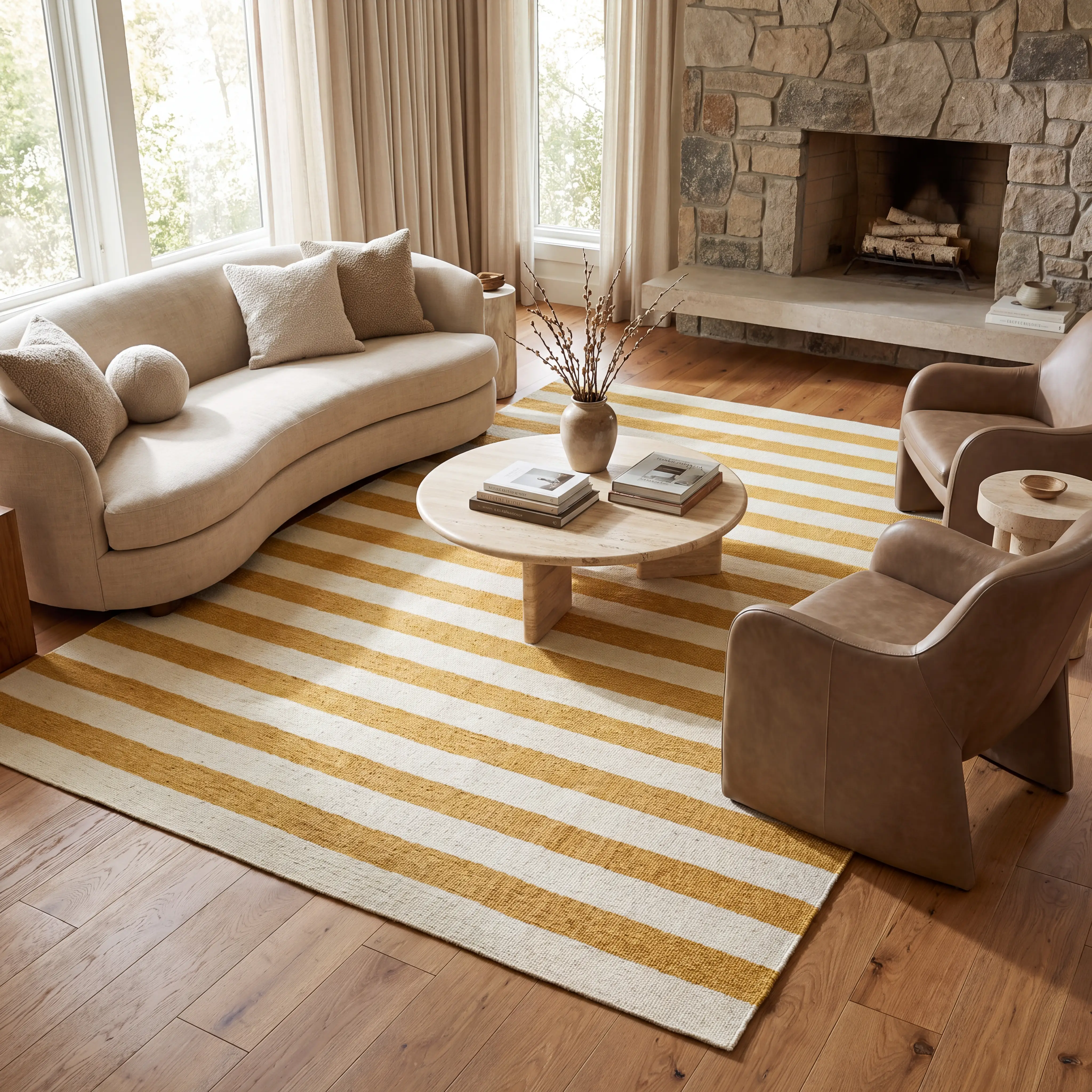 Araminta Gold 4' x 6' Indoor/Outdoor Rug - Thumbnail - Image 3