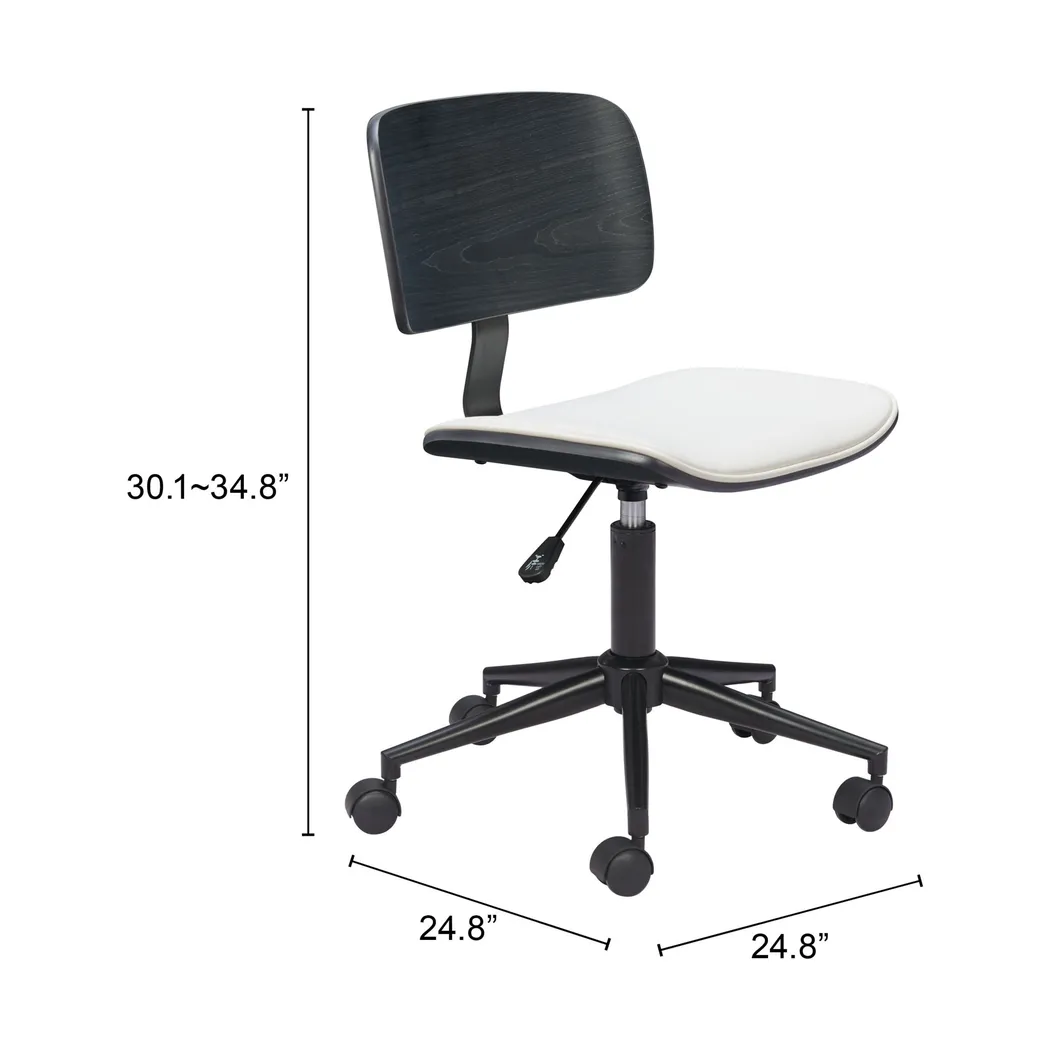 Arash White Office Chair - Thumbnail - Image 2