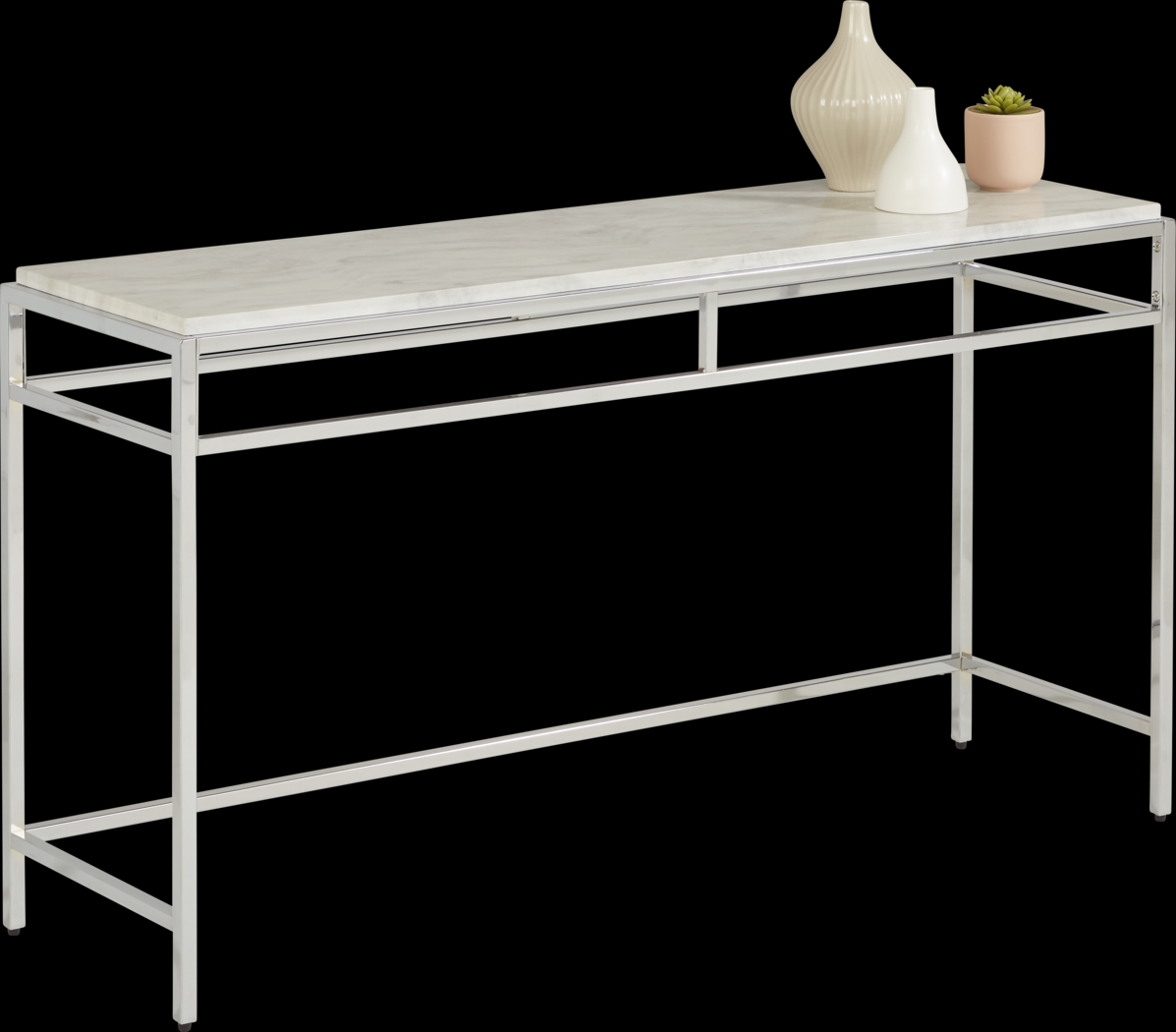 Aravale White Sofa Table - Thumbnail - Image 2