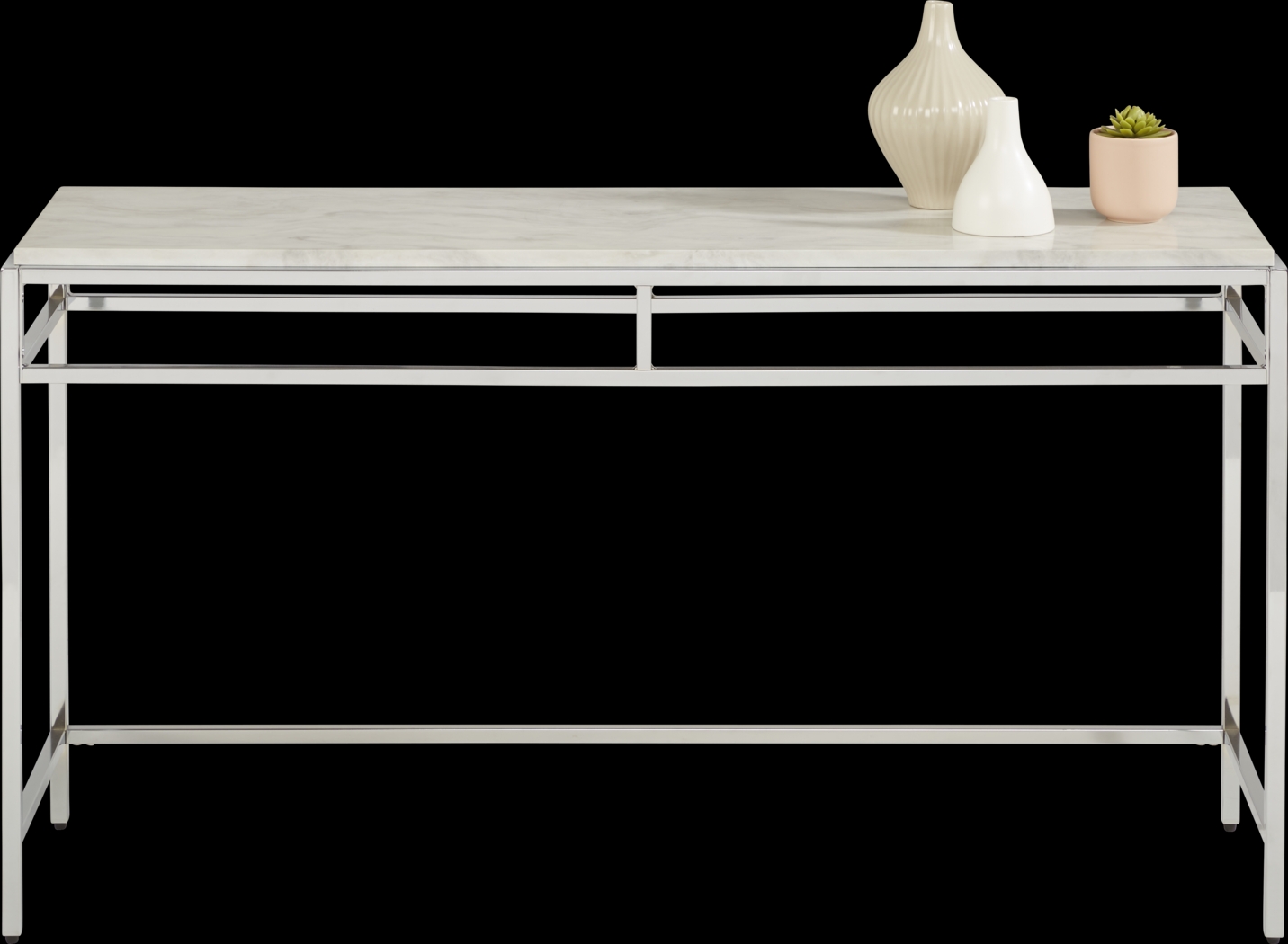 Aravale White Sofa Table - Thumbnail - Image 3