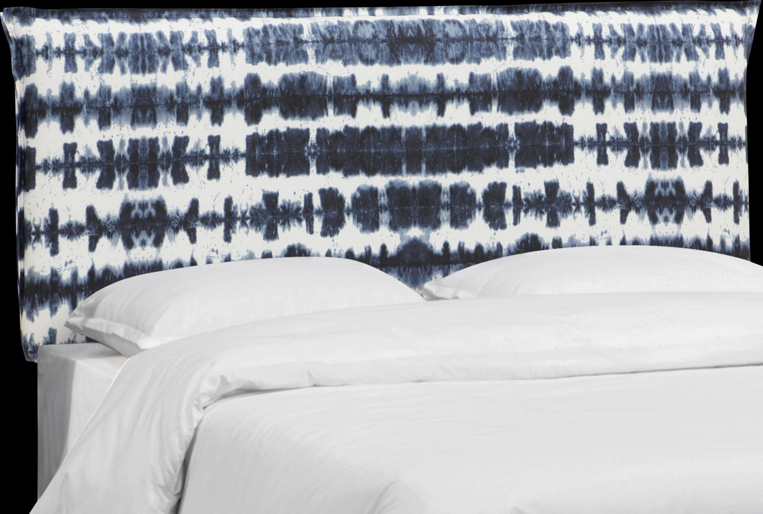 Aravis Navy Queen Upholstered Headboard - Thumbnail - Image 1