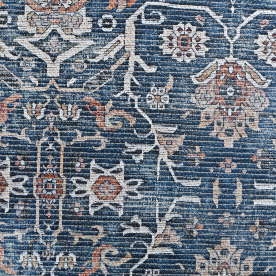 Arbelle Dark Blue 5'3 x 7'6 Machine Washable Rug - Thumbnail - Image 8