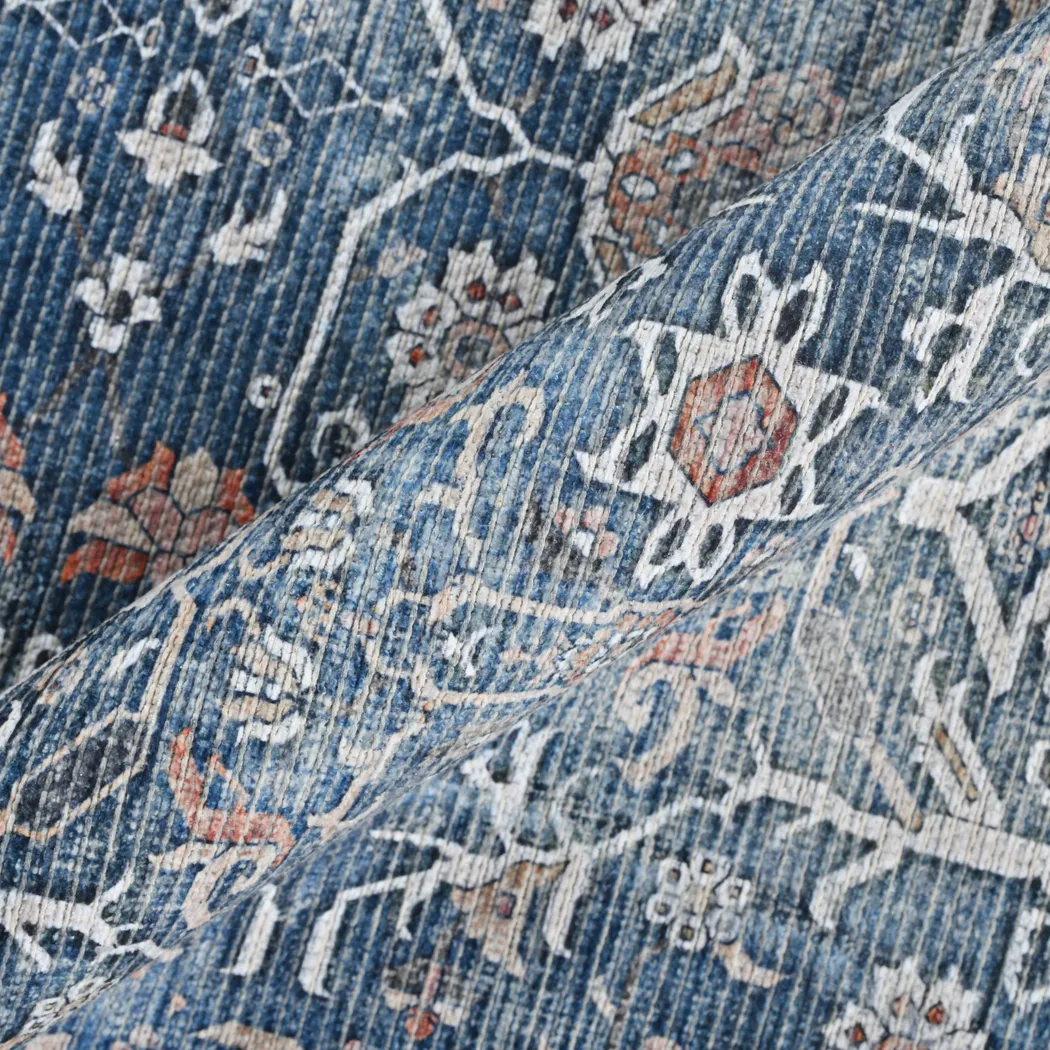 Arbelle Dark Blue 9'2 x 11'9 Machine Washable Rug - Thumbnail - Image 2