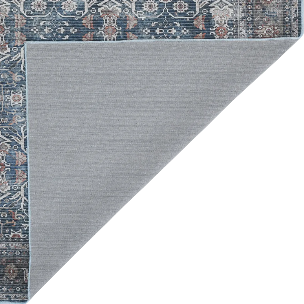 Arbelle Dark Blue 9'2 x 11'9 Machine Washable Rug - Thumbnail - Image 3