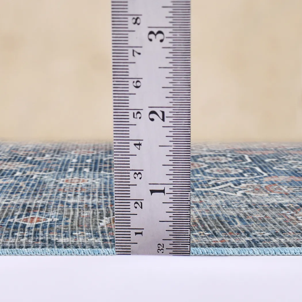 Arbelle Dark Blue 9'2 x 11'9 Machine Washable Rug - Thumbnail - Image 4