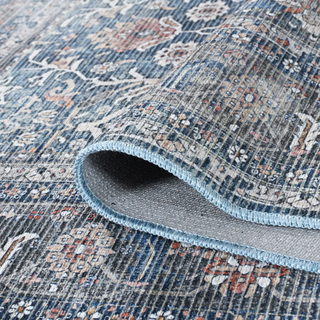 Arbelle Dark Blue 9'2 x 11'9 Machine Washable Rug - Thumbnail - Image 6