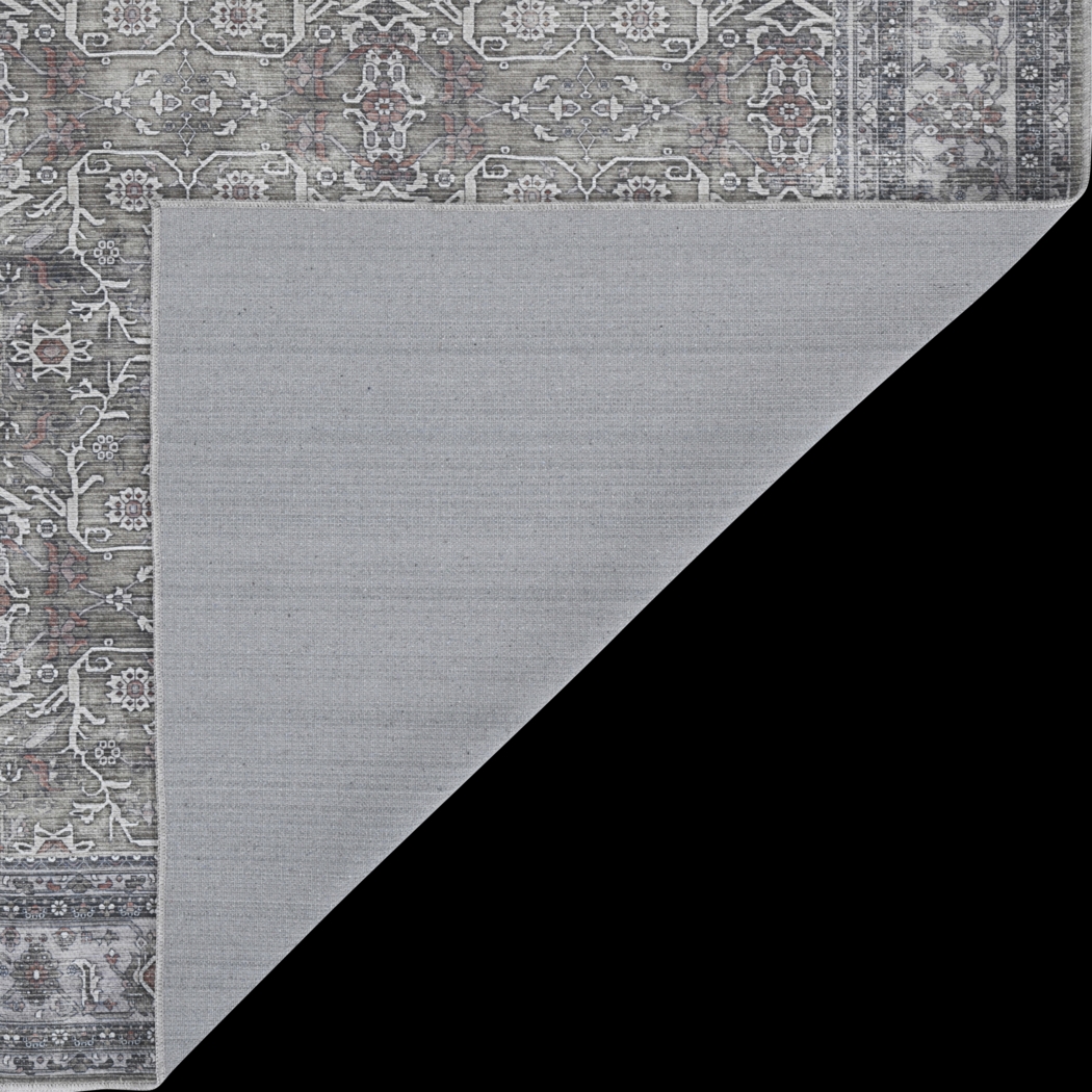 Arbelle Gray 2'7 x 10' Machine Washable Rug - Thumbnail - Image 4