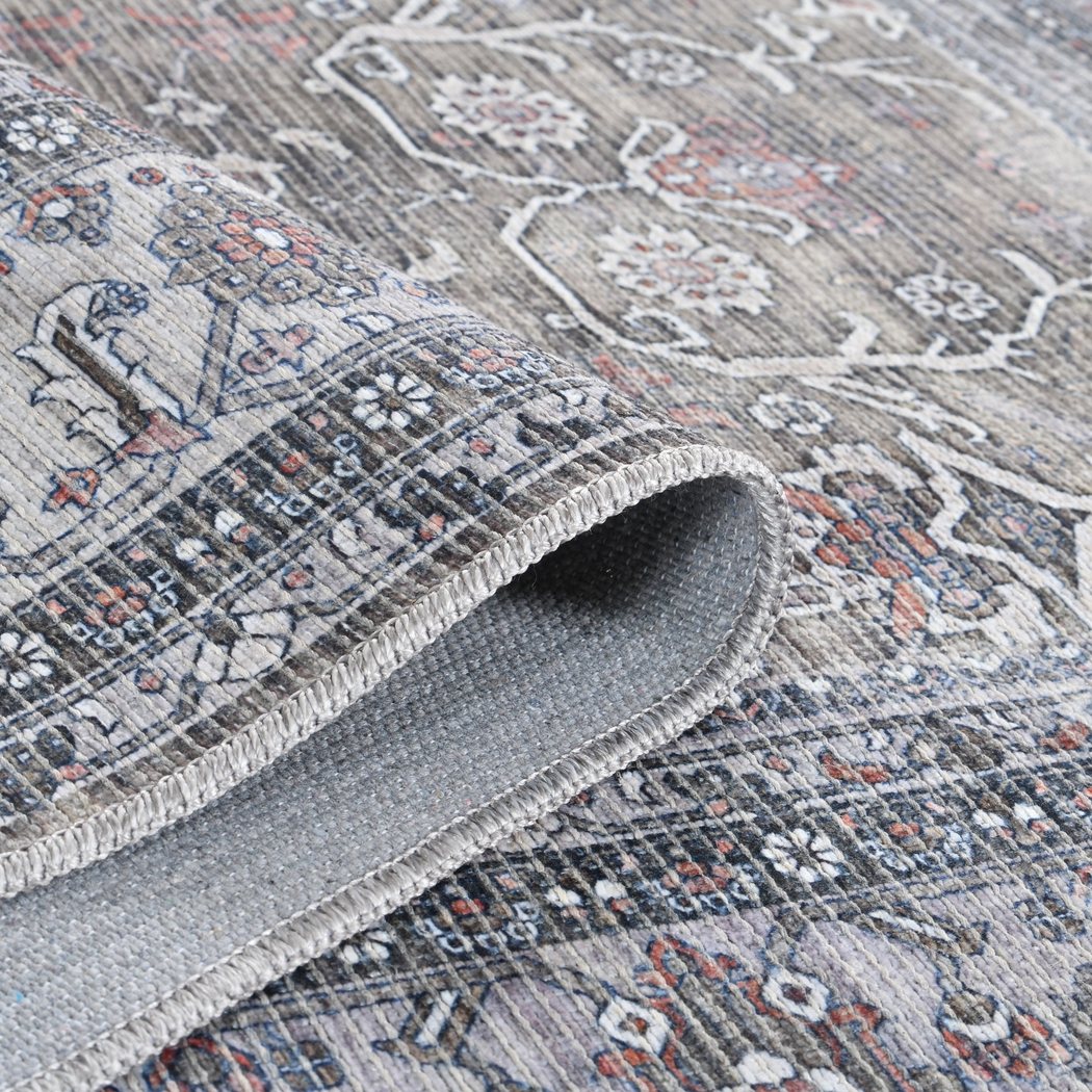 Arbelle Gray 5'3 x 7'6 Machine Washable Rug - Thumbnail - Image 2