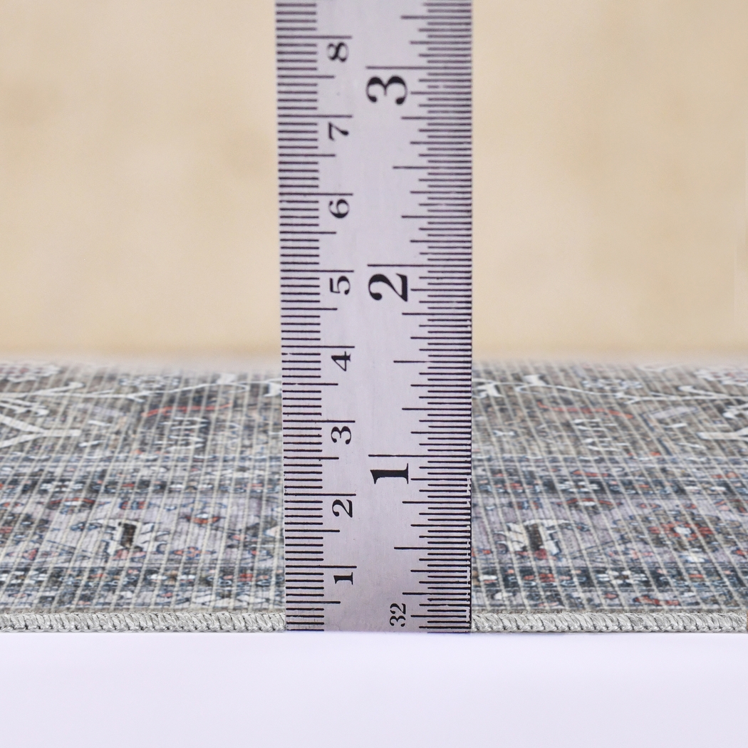 Arbelle Gray 5'3 x 7'6 Machine Washable Rug - Thumbnail - Image 6