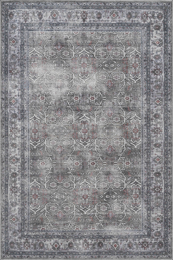 Arbelle Gray 7'10 x 9'9 Machine Washable Rug - Thumbnail - Image 1