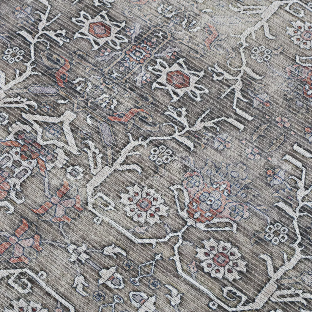 Arbelle Gray 9'2 x 11'9 Machine Washable Rug - Thumbnail - Image 3