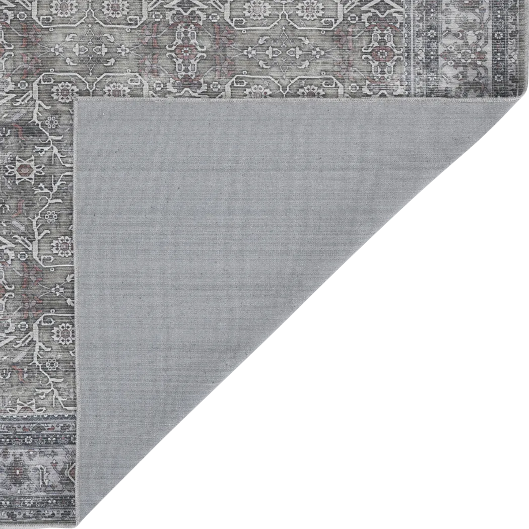 Arbelle Gray 9'2 x 11'9 Machine Washable Rug - Thumbnail - Image 4