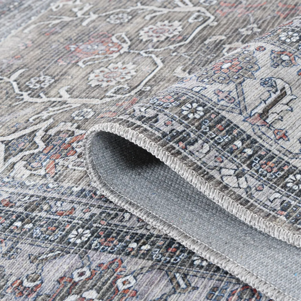 Arbelle Gray 9'2 x 11'9 Machine Washable Rug - Thumbnail - Image 5