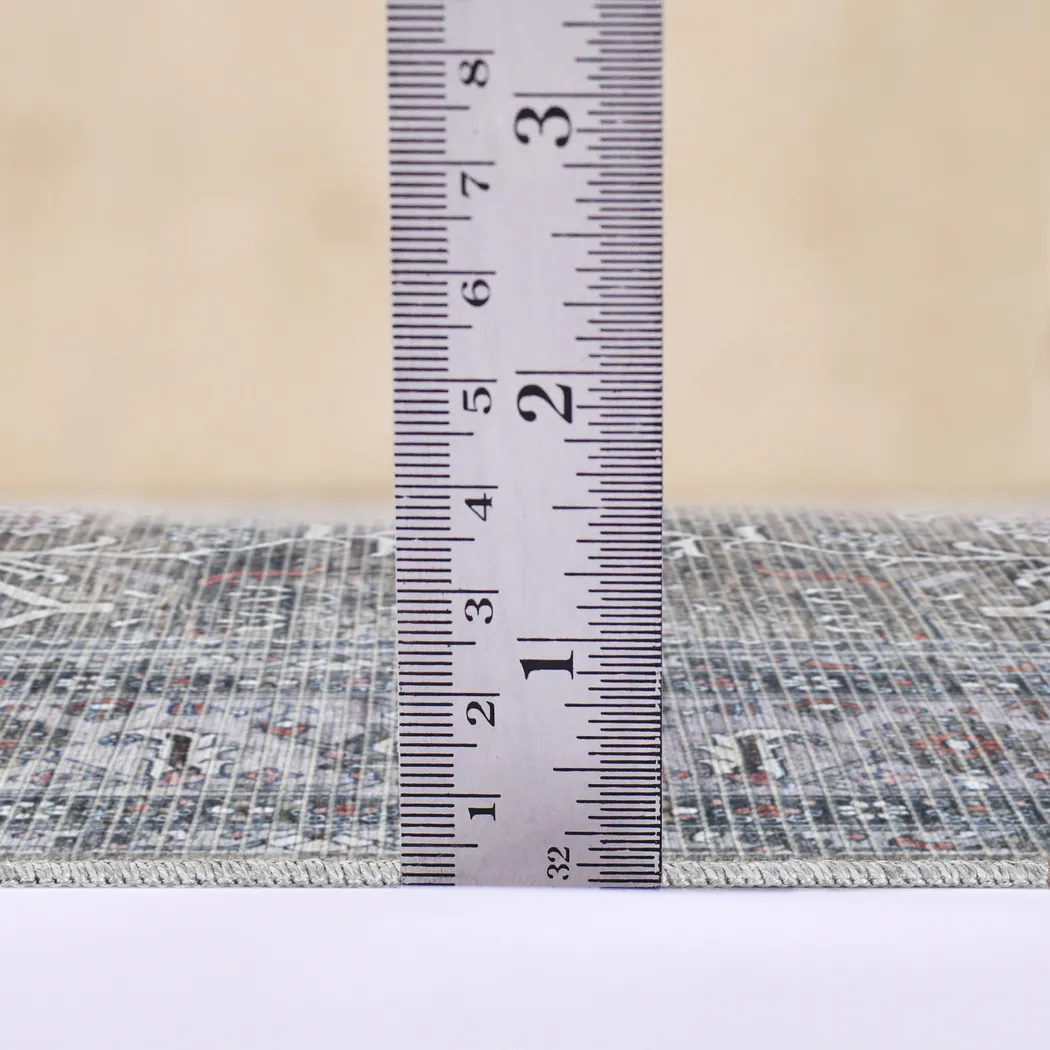 Arbelle Gray 9'2 x 11'9 Machine Washable Rug - Thumbnail - Image 6