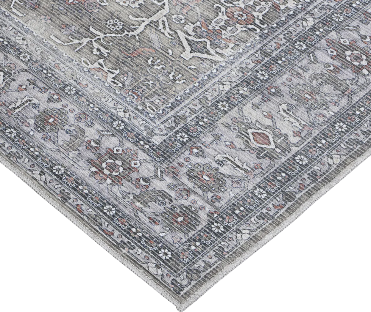 Arbelle Gray 9'2 x 11'9 Machine Washable Rug - Thumbnail - Image 9