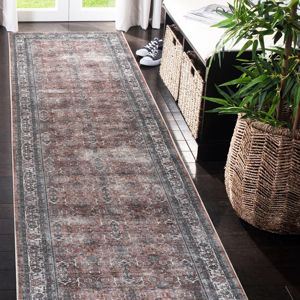 Arbelle Red 2'7 x 10' Machine Washable Rug - Thumbnail - Image 2